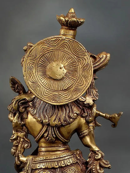 Brassaura® Brass Krishna Statue | Height 21 Inches & Weight 9 kg