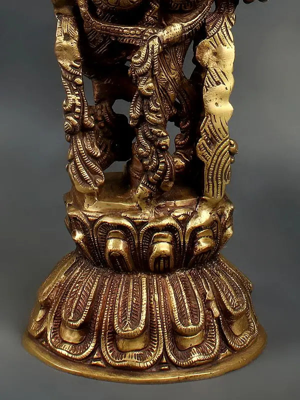Brassaura® Brass Krishna Statue | Height 21 Inches & Weight 9 kg