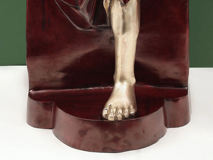 Brassaura® Sai Baba Seated on Pedestal | Pure Brass | Height 29 Inches & Weight 30.60 kgs