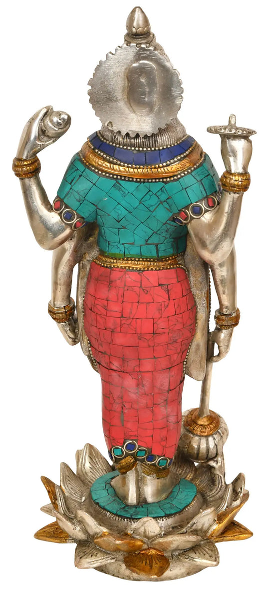 Estátua de Latão Vishnu Brassaura® | 30,48 cm de Altura e 3,57 kg de Peso