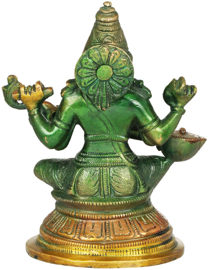 Brassaura® Brass Saraswati Statue | Height 5.12 Inches & Weight 0.88 kg