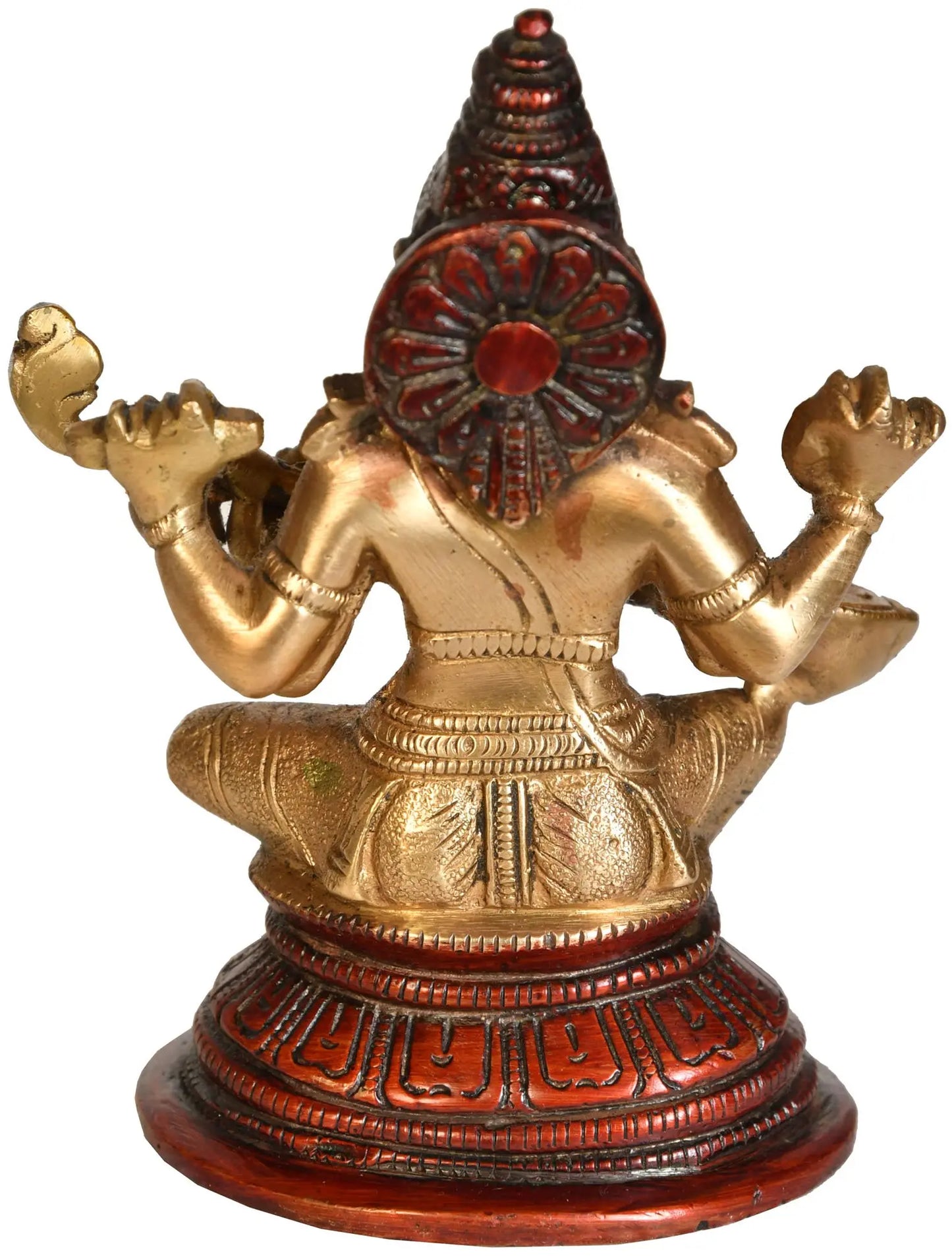 Brassaura® Brass Saraswati Statue | Height 5.12 Inches & Weight 0.88 kg