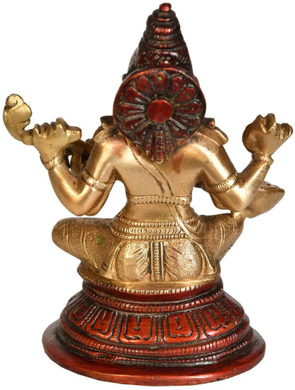 Brassaura® Brass Saraswati Statue | Height 5.12 Inches & Weight 0.88 kg