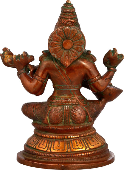Brassaura® Brass Saraswati Statue | Height 5.12 Inches & Weight 0.88 kg
