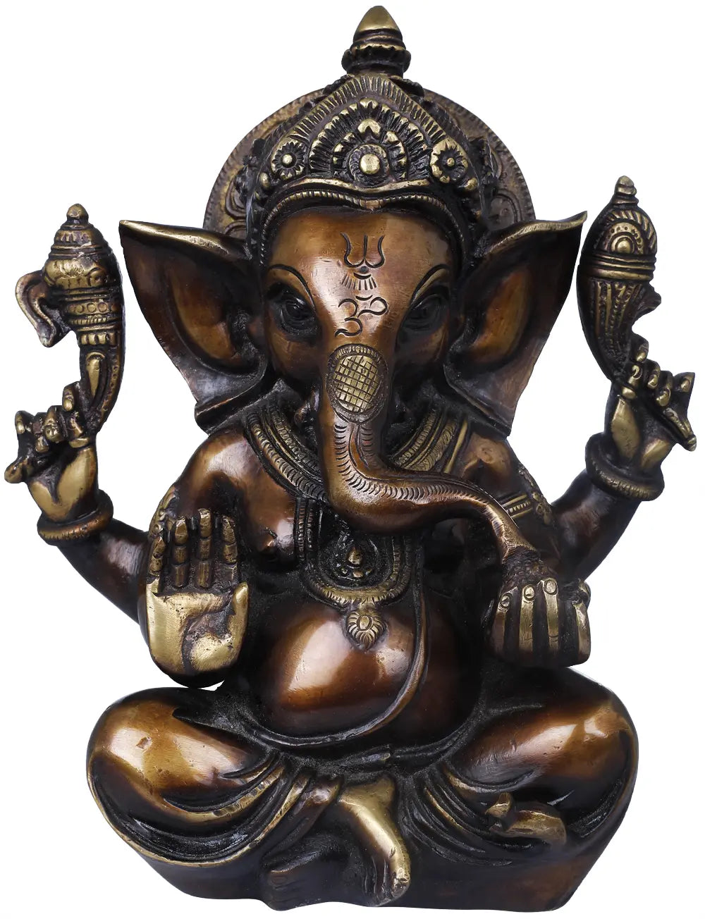 Brassaura® Brass Idol | Pure Brass | Height 8.3 Inches & Weight 3 kgs