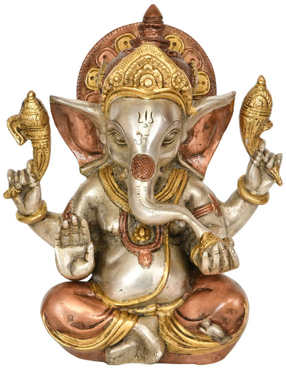 Brassaura® Brass Idol | Pure Brass | Height 8.3 Inches & Weight 3 kgs