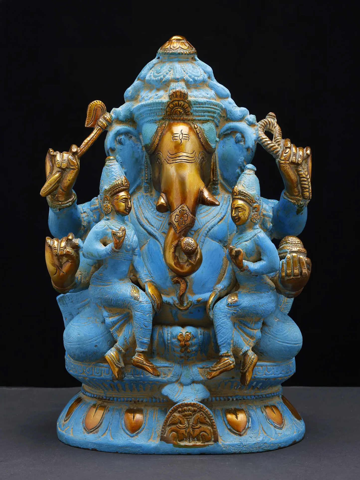 Brassaura™ Brass Ganesha Statue | Height 13 Inches & Weight 9.20 kgs