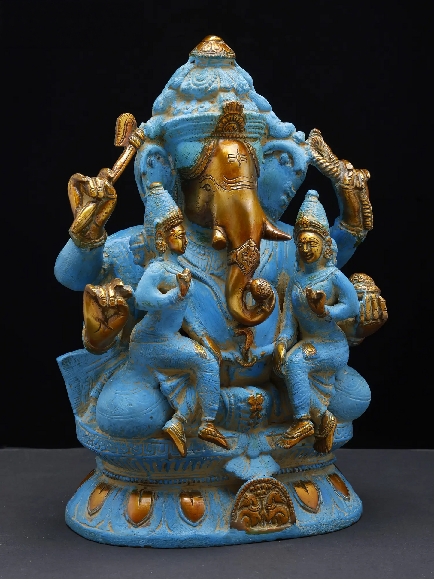 Brassaura™ Brass Ganesha Statue | Height 13 Inches & Weight 9.20 kgs