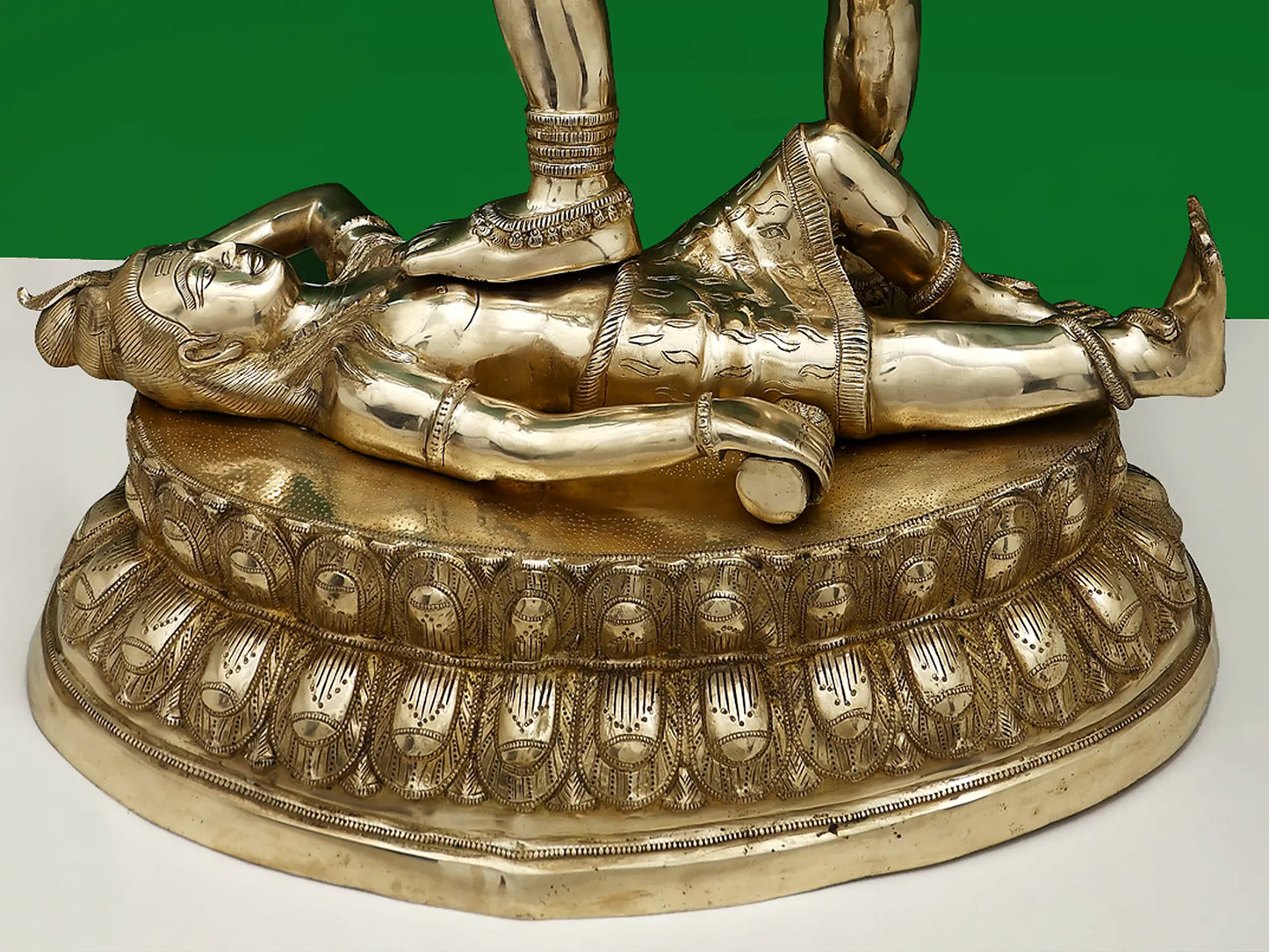 Brassaura® Mahakali Standing on Shiva | Pure Brass | Height 43 Inches & Weight 63 kgs