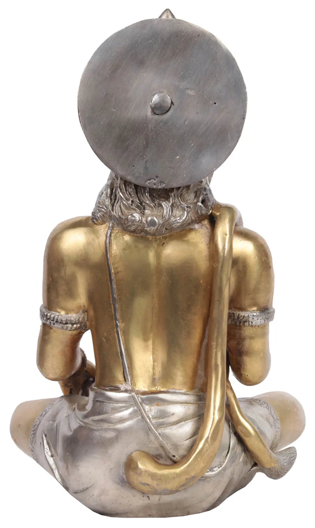 Brassaura® Blessing Hanuman Seated Idol | Brass Statue | Height 11 Inches & Weight 4.40 kgs