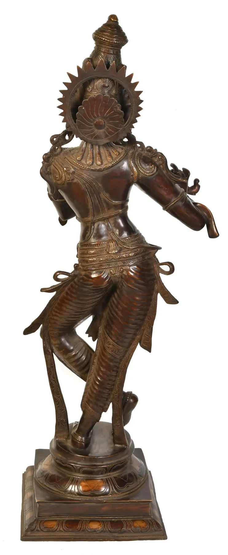 Brassaura® Brass Krishna Statue | Height 34.65 Inches & Weight 20.40 kg