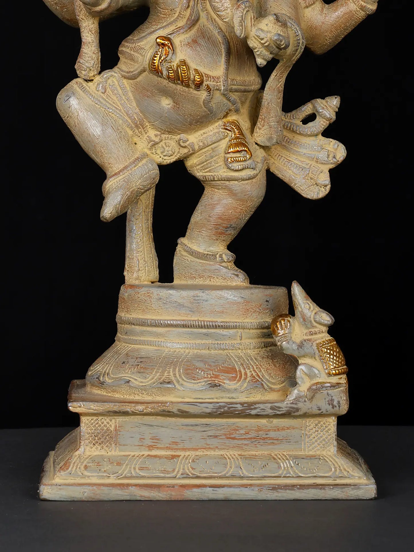 Brassaura™ Brass Dancing Ganesha Statue | Height 13 Inches & Weight 5 kgs