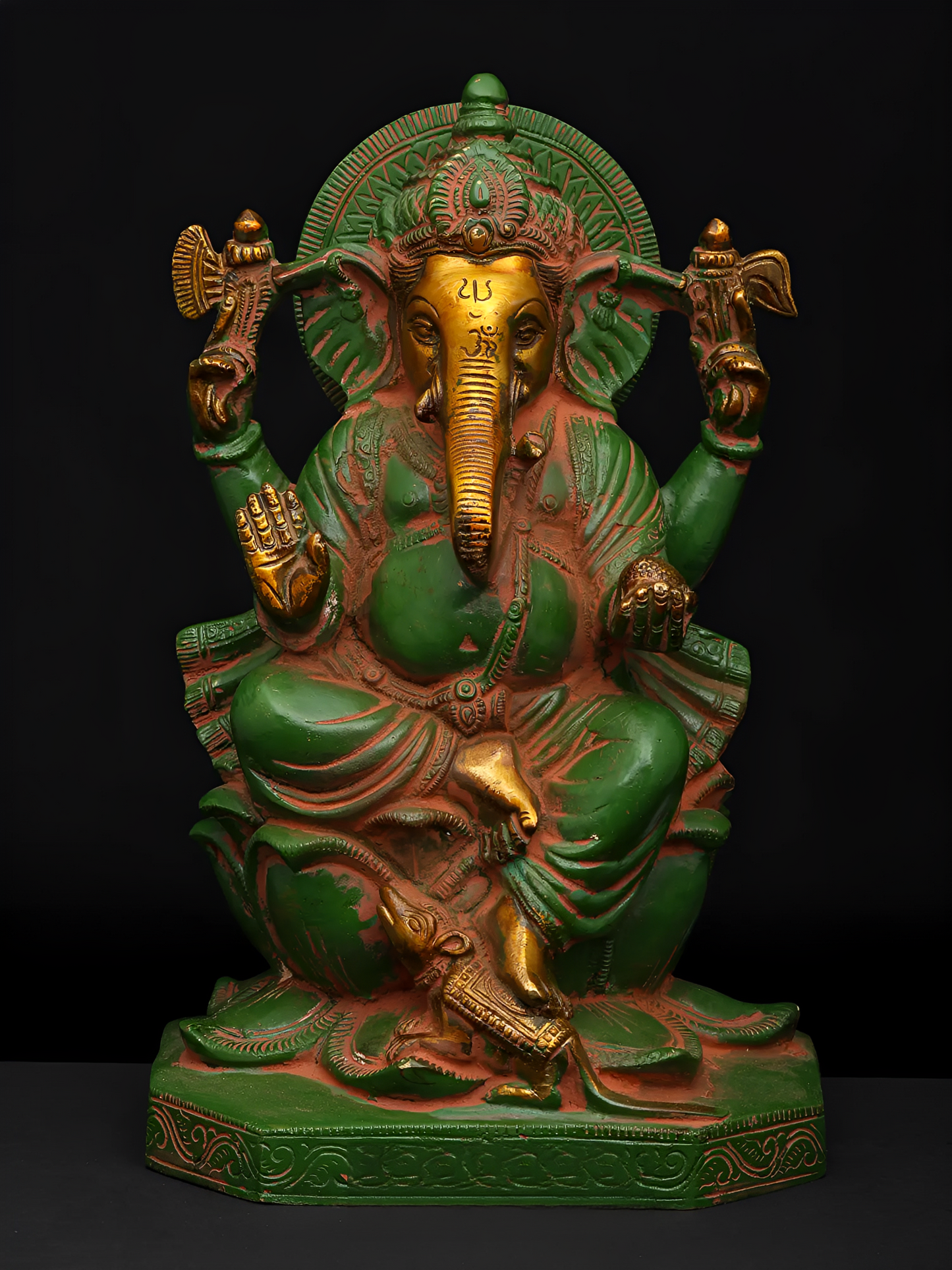 Brassaura™ Brass Ganesha Statue | Height 10 Inches & Weight 4.40 kgs