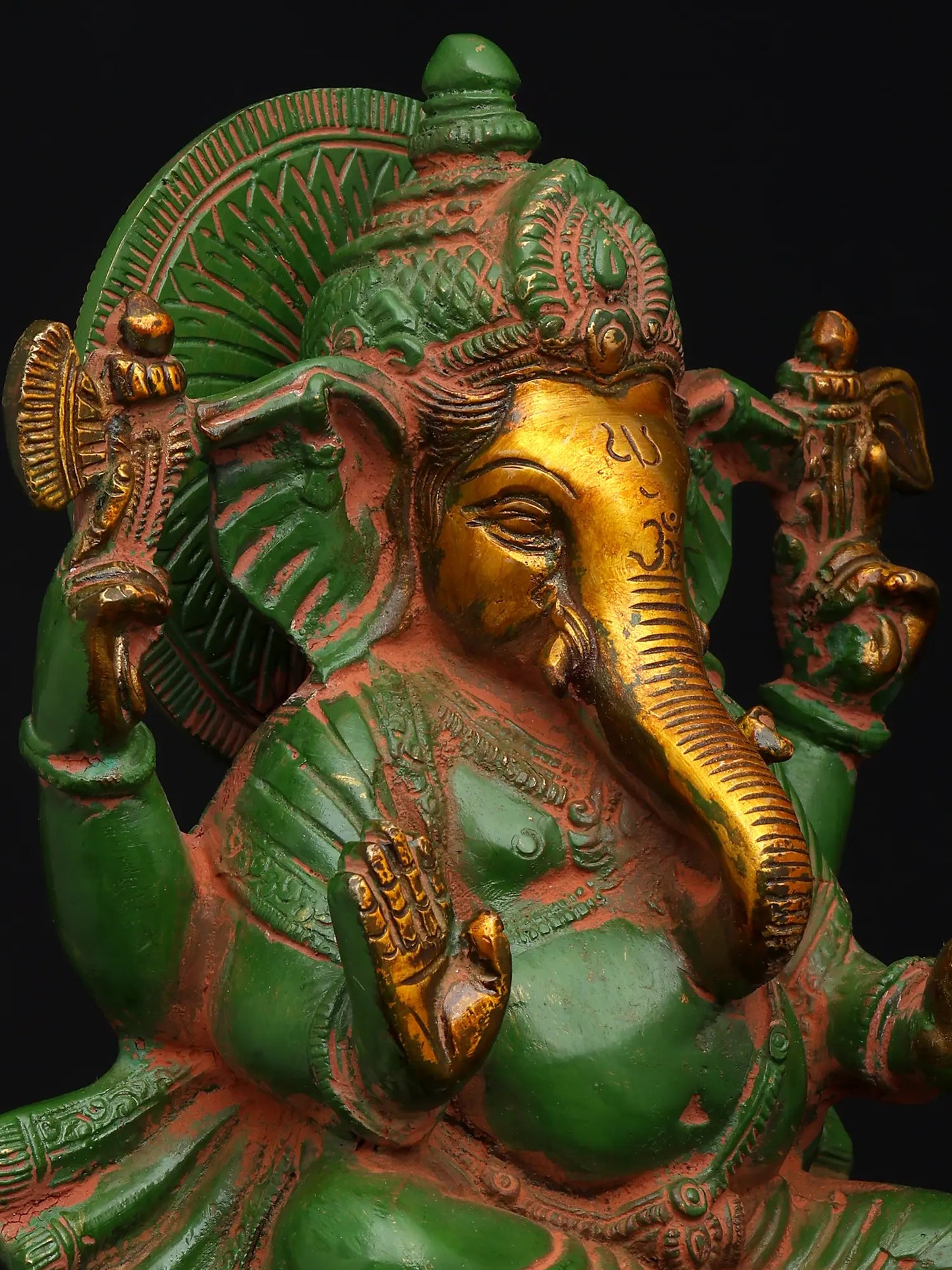 Brassaura™ Brass Ganesha Statue | Height 10 Inches & Weight 4.40 kgs