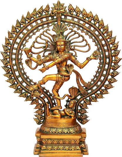 Brassaura™ Lord Nataraj Cosmic Dance Idol | Height 28 Inches & Weight 17 kgs
