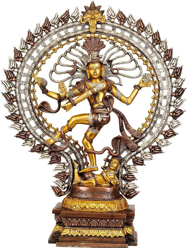 Brassaura™ Lord Nataraj Cosmic Dance Idol | Height 28 Inches & Weight 17 kgs