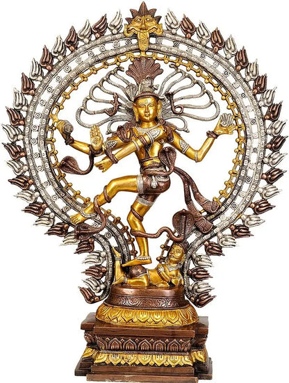 Brassaura™ Lord Nataraj Cosmic Dance Idol | Height 28 Inches & Weight 17 kgs