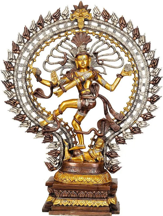 Brassaura™ Lord Nataraj Cosmic Dance Idol | Height 28 Inches & Weight 17 kgs