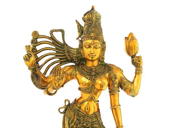Brassaura® Brass Ardhanarishwara Statue | Height 40 Inches & Weight 25.80 kg