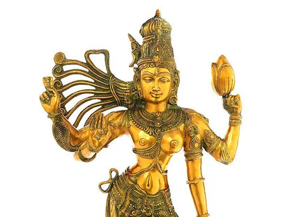 Brassaura® Brass Ardhanarishwara Statue | Height 40 Inches & Weight 25.80 kg