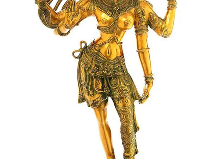 Brassaura® Brass Ardhanarishwara Statue | Height 40 Inches & Weight 25.80 kg