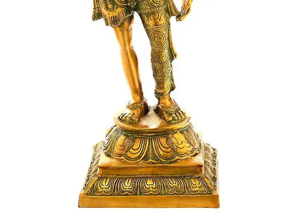 Brassaura® Brass Ardhanarishwara Statue | Height 40 Inches & Weight 25.80 kg