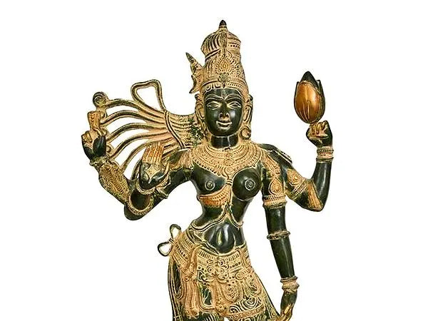 Brassaura® Brass Ardhanarishwara Statue | Height 40 Inches & Weight 25.80 kg