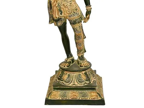Brassaura® Brass Ardhanarishwara Statue | Height 40 Inches & Weight 25.80 kg