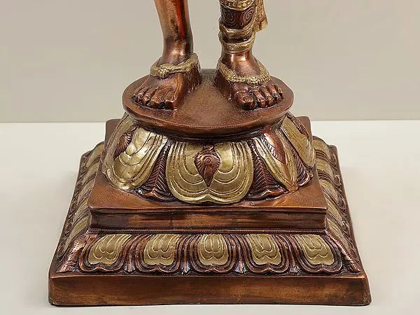 Brassaura® Brass Ardhanarishwara Statue | Height 40 Inches & Weight 25.80 kg