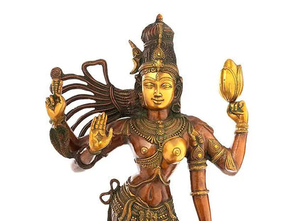 Brassaura® Brass Ardhanarishwara Statue | Height 40 Inches & Weight 25.80 kg