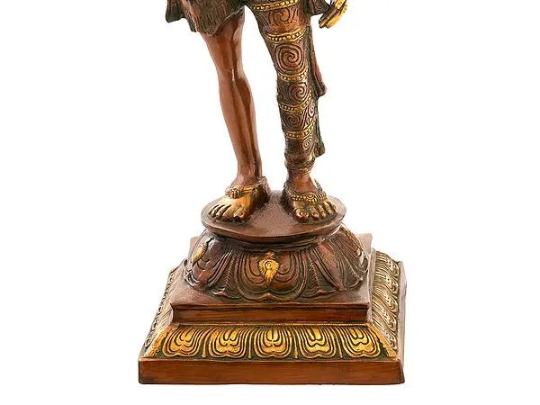 Brassaura® Brass Ardhanarishwara Statue | Height 40 Inches & Weight 25.80 kg