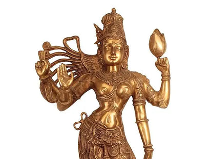 Brassaura® Brass Ardhanarishwara Statue | Height 40 Inches & Weight 25.80 kg