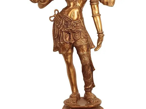 Brassaura® Brass Ardhanarishwara Statue | Height 40 Inches & Weight 25.80 kg