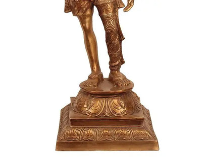 Brassaura® Brass Ardhanarishwara Statue | Height 40 Inches & Weight 25.80 kg