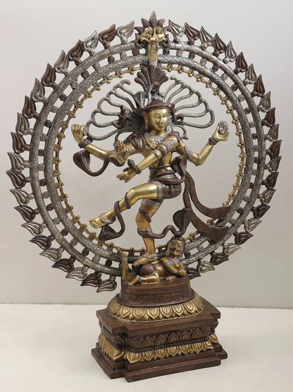 Brassaura™ Brass Nataraj Statue | Height 28 Inches & Weight 17.90 kg
