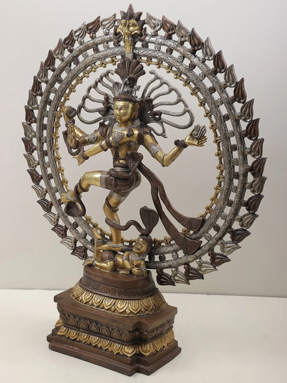 Brassaura™ Brass Nataraj Statue | Height 28 Inches & Weight 17.90 kg
