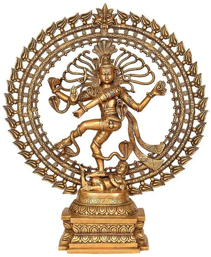 Brassaura™ Brass Nataraj Statue | Height 28 Inches & Weight 17.90 kg