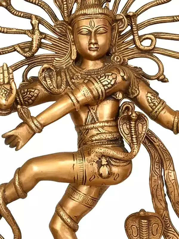 Brassaura™ Brass Nataraj Statue | Height 28 Inches & Weight 17.90 kg