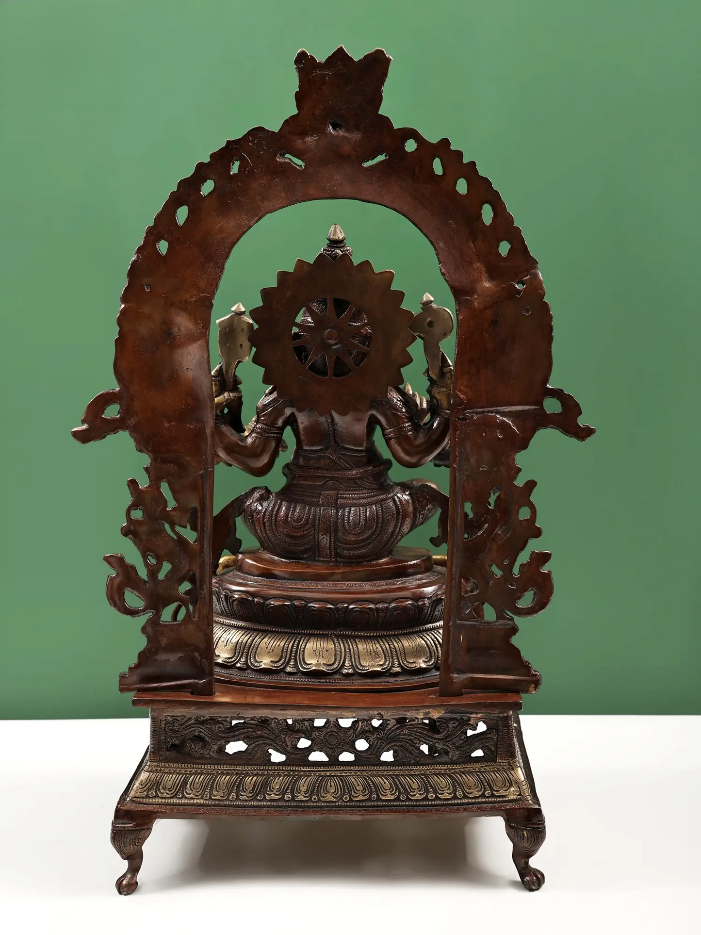 Brassaura® Royal Dual-Tone Arch Ganesha Brass Statue | Height 21.06 Inches & Weight 29.40 kgs