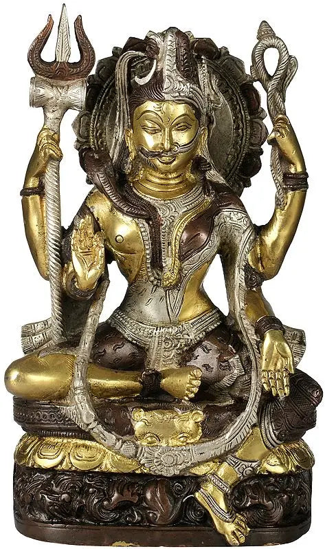 ब्रासुर्रा™ पीतल शिव प्रतिमा | ऊँचाई 10 इंच और वज़न 4 किग्रा