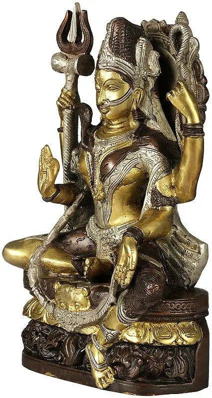 ब्रासुर्रा™ पीतल शिव प्रतिमा | ऊँचाई 10 इंच और वज़न 4 किग्रा