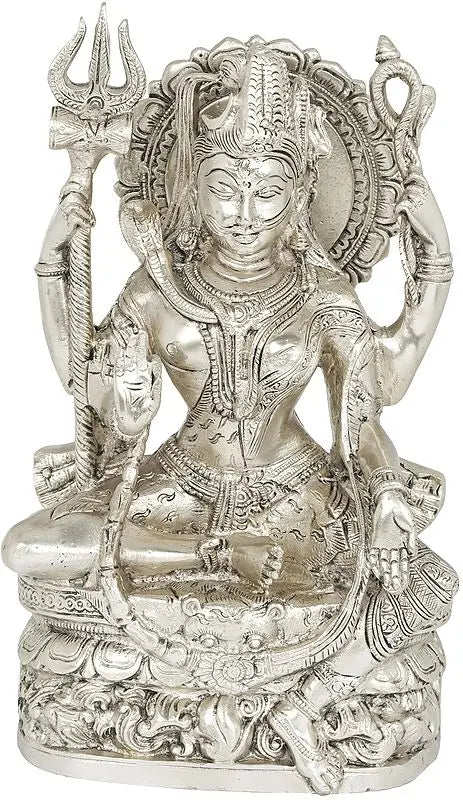 Brassaura™ Brass Shiva Statue | Height 10 Inches & Weight 4 kg