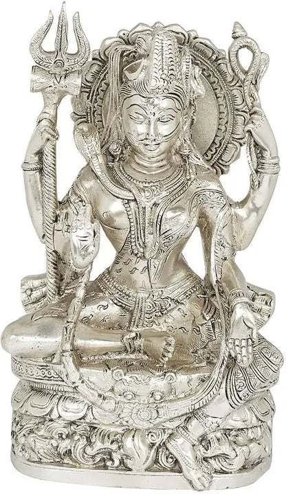 Brassaura™ Brass Shiva Statue | Height 10 Inches & Weight 4 kg