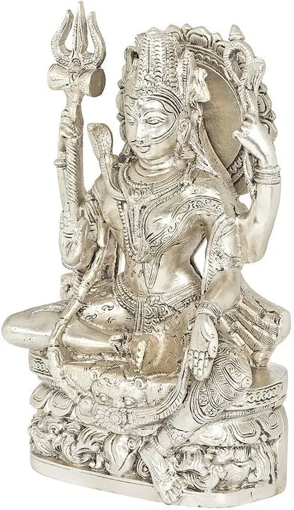 Brassaura™ Brass Shiva Statue | Height 10 Inches & Weight 4 kg