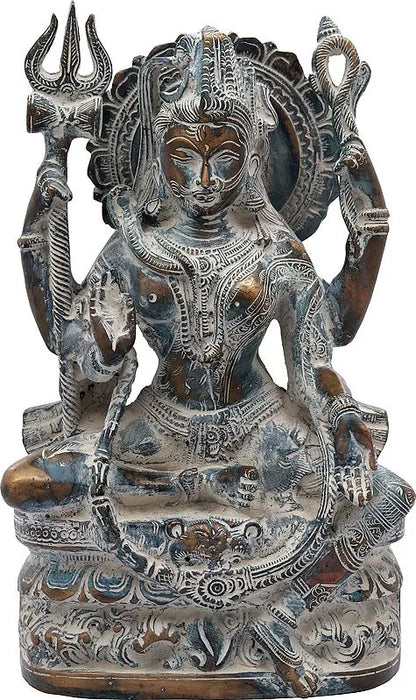 Brassaura™ Brass Shiva Statue | Height 10 Inches & Weight 4 kg