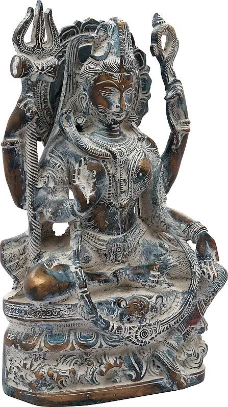 Brassaura™ Brass Shiva Statue | Height 10 Inches & Weight 4 kg
