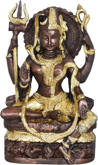 ब्रासौर™ पीतल की शिव प्रतिमा | ऊंचाई 10 इंच और वज़न 4 किलोग्राम