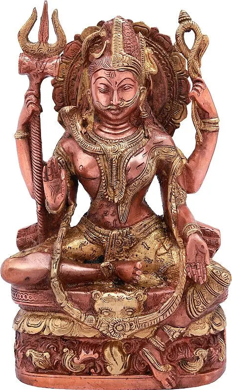Brassaura™ Brass Shiva Statue | Height 10 Inches & Weight 4 kg