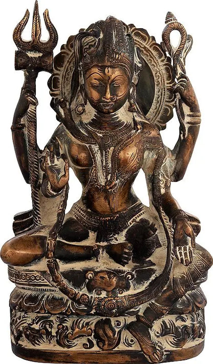 Brassaura™ Brass Shiva Statue | Height 10 Inches & Weight 4 kg