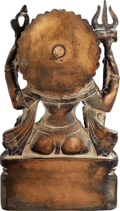 Brassaura™ Brass Shiva Statue | Height 10 Inches & Weight 4 kg